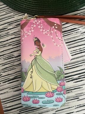 Loungefly Pink & Green Princess Wallet Crossbody